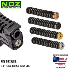NDZ Sig P365 P365X 3.1" Stainless Steel Guide Rod Assembly ISMI Spring PVD
