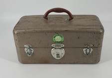 Vintage Watertite Union Chest Fishing Tackle Box Brown/Green Two Tray Solid