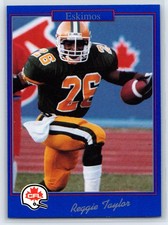 1991 JOGO CFL Reggie Taylor Edmonton Eskimos #15