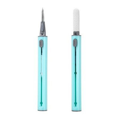 2PCS Earphone Cleaner Kit - Multi-Function Cleaner Kit Soft Brush,Mint Green