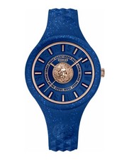 Versus Versace Womens Blue 39mm Strap Fashion Watch