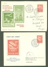 Cover Y99 Denmark 2 FDC 1943 - Aviation Airplanes D.D.L