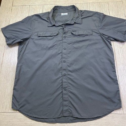 Columbia PFG Tamiami II Kurzarm Herren Hemd mit Knopfleiste XL Omni Shade Grau
