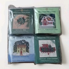 MILL HILL WINTER HOLIDAY CROSS STITCH GLASS BEAD KIT LOT OF 4