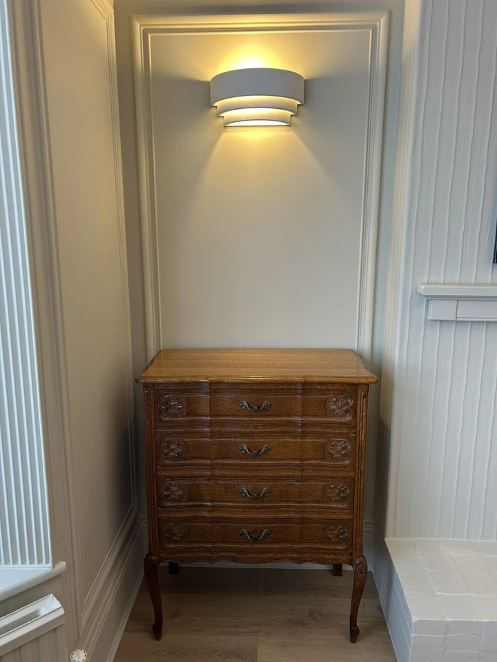 FRENCH VINTAGE SIDEBOARDS OR BEDSIDE CABINETS PAIR CHEST OF DRAWERS (1950s) - Image 4 of 4