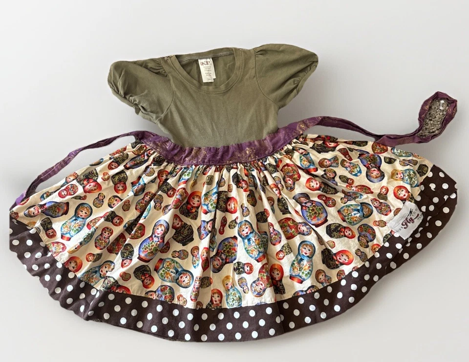 Vestido de muñecas rusas de anidación de 24 meses de K Pea Kids Fly Too usado en excelente estado Foto 2 de 4