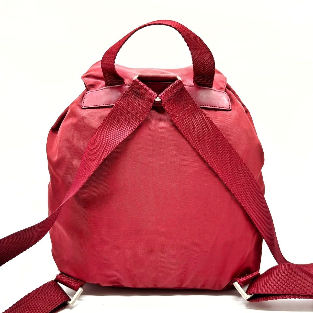 Prada Backpack Triangular Logo Silver Hardware La… - image 3