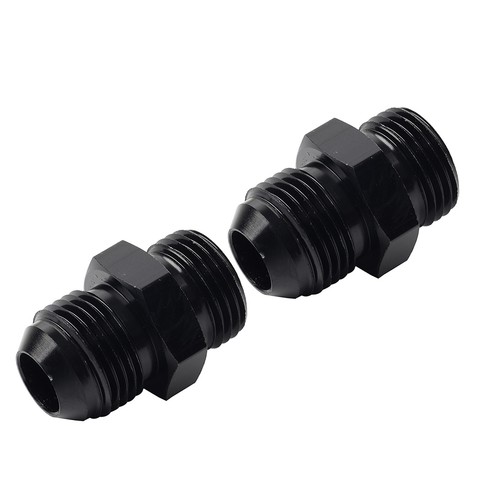 Stück schwarzer Aluminium-AN12-Flare-auf-12AN-ORB-Stecker-Adapter mit O-Ringen - Picture 9 of 11