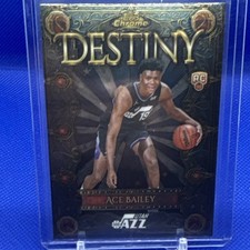 Topps 2025-26 Chrome Destiny Ace Bailey Rookie Insert Card #D-5 Utah Jazz