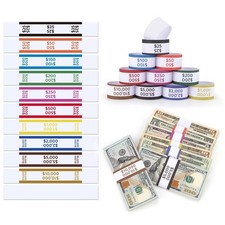 550 Pack Self Adhesive Money Bands Cash Wrappers Bill Organizer Money Straps