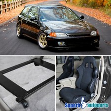 Fits 92-95 Honda Civic Racing Seat Mounting Brackets Rail Tensile Steel Bucket Fits 92-95 Honda Civic Racing Seat Mounting Brackets Rail Tensile Steel Bucket