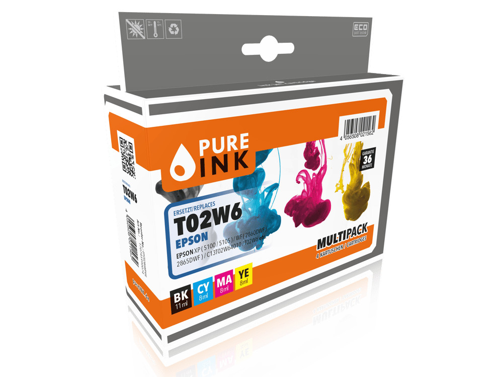 PureINK Epson C13T02V64010 Fernglas CMYK Druckerpatrone 24993632 7890₽