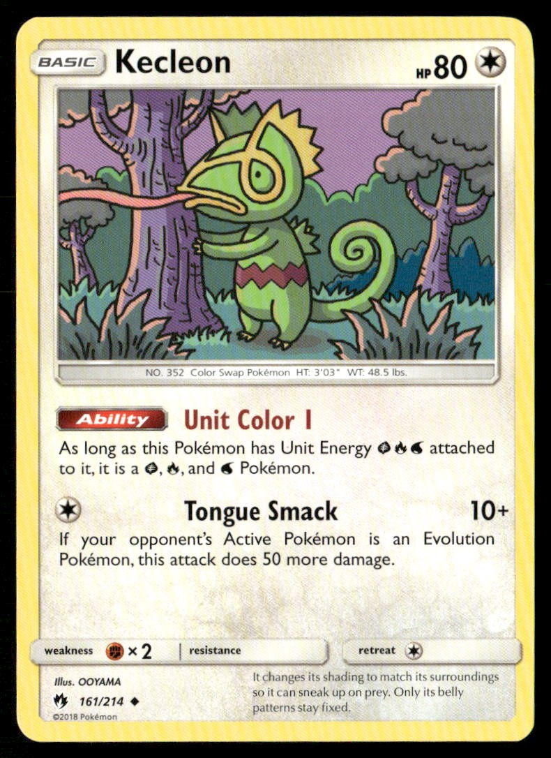 Kecleon 161/214 Uncommon Lost Thunder Pokemon Near Mint