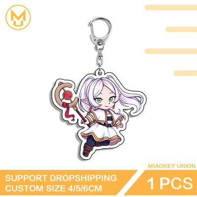 Frieren Waifu Anime car key chains creative personality amusing Props  maga 