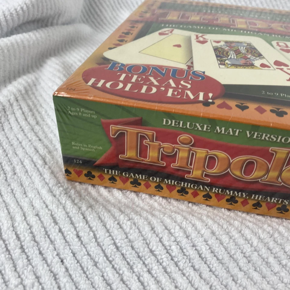 Cadaco Tripoley Deluxe Mat Juego de Mesa Sellado Bonus Texas Hold'em 2-9 Jugadores Foto 2 de 4