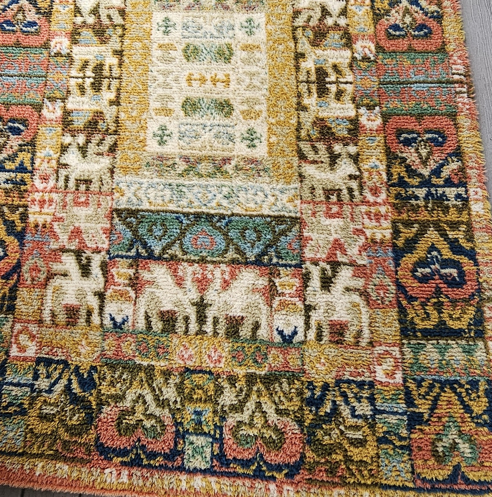 Ege Art Country Vintage Area Rug Axminster RYA All Wool Made In Denmark