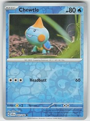 Chewtle 43/142 Stellar Crown Reverse Holo