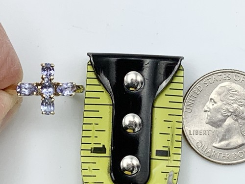 10k Yellow Gold Tanzanite Ring 1.9 Grams & Size 6.75 Signed M & GN - Picture 8 of 8