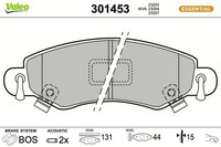 Valeo Bremsbelagsatz, Scheibenbremse 301453 FüR Opel Suzuki