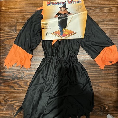 Vintage Halloween Costume Pumpkin Patch Queen Witch Hat Dress Kids Large  90s | eBay