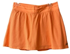 Track & Field Perforated Polyamide Orange Inside Pocket Skort Sz Large