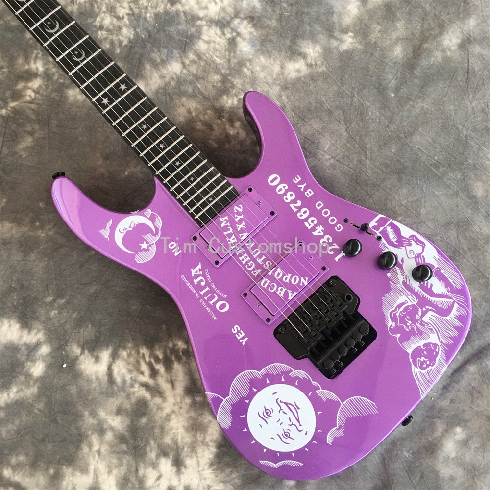 6 String Ouija Purple Electric Guitar Metallica Kirk Hammett