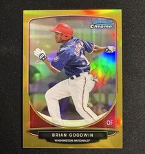 2013 Bowman Chrome Gold Refractor #BCP76 Brian Goodwin #’d /50 Nationals RC