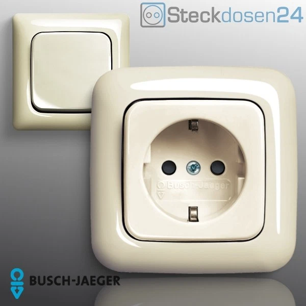 BUSCH-JAEGER Busch Jaeger Duro 2000 SI Schalter Steckdosen Cremeweiß Busch Jäger