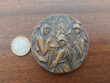 MEDAGLIONE GUIDOTTI CALENDARIO AUGURI 1985 FRATELLI LORIOLI BRONZO (6154)