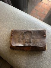 Antique 1800's Victorian Men's Leather Wallet Or Older