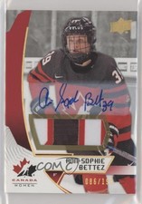 2019 Team Canada Juniors Premium Swatch 86/199 Ann-Sophie Bettez #50 Auto 1tr