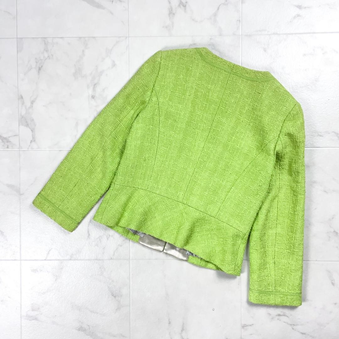 Paul Stuart Collarless Jacket fully lined Green S… - image 13