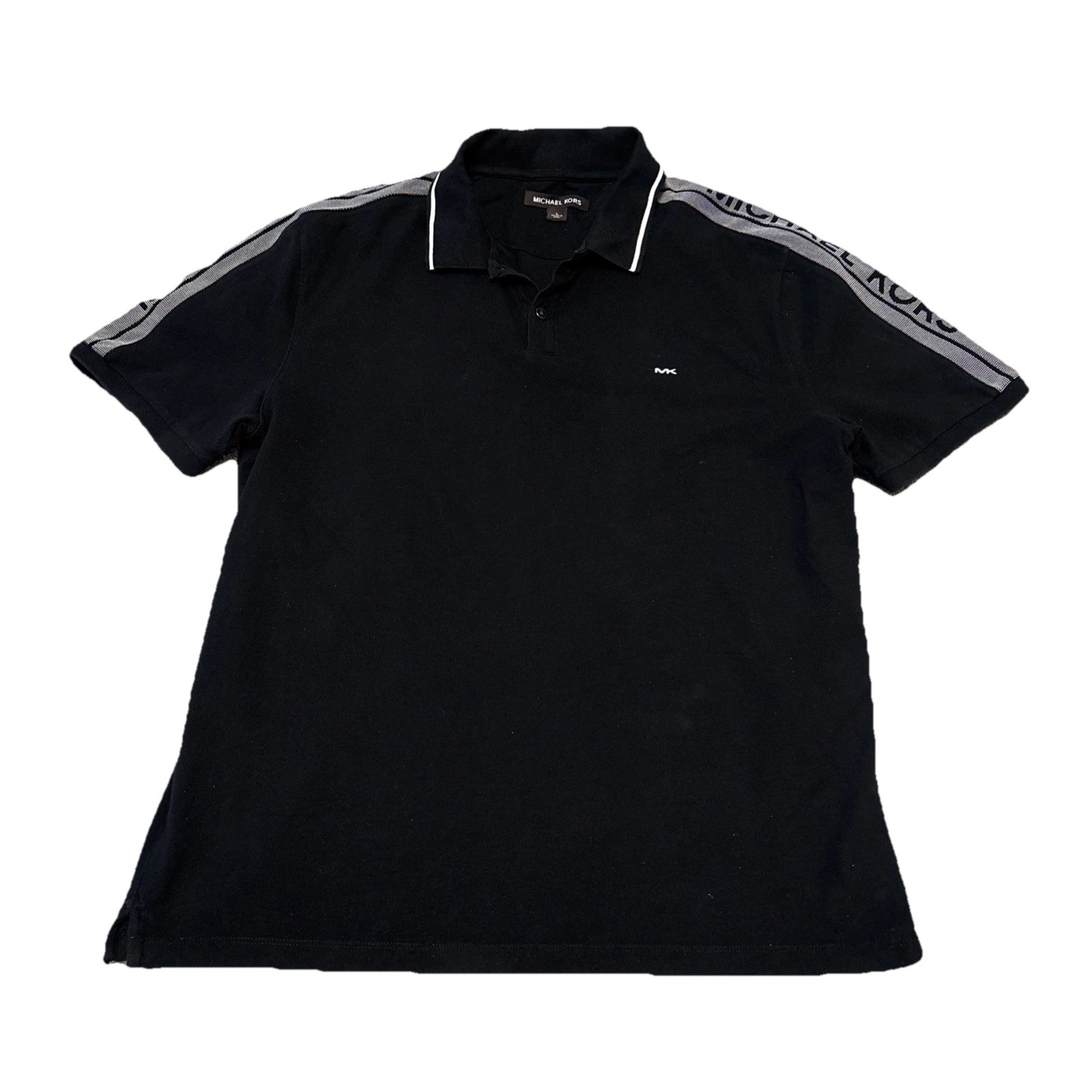 Michael Kors Men’s VTG Performance Stretch Rare Logo Polo black Size large image 2
