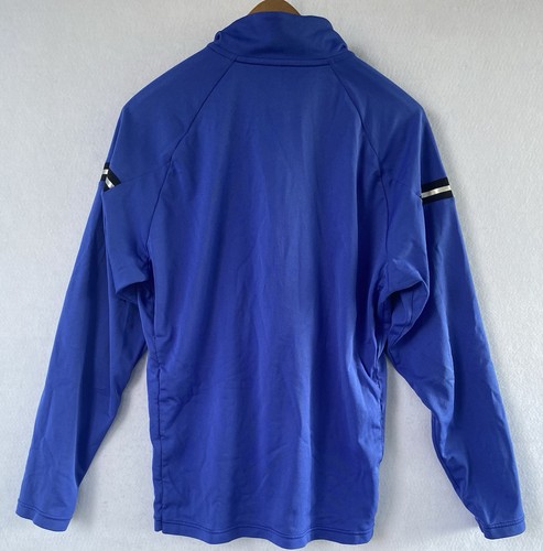 DESCENTE 1/4 Zip Men's Pullover Top Blue Athletic Logo Size L - Picture 4 of 4