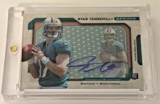 2012 Ryan Tannehill Topps Strata Signatures Relic Rookie card #SSR-RT 07/40. rookie card picture