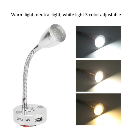 ↑ USB-LED-Kartenleselampe Wiederaufladbare Schwanenhals-Leselampe Für - Afbeelding 19 van 23