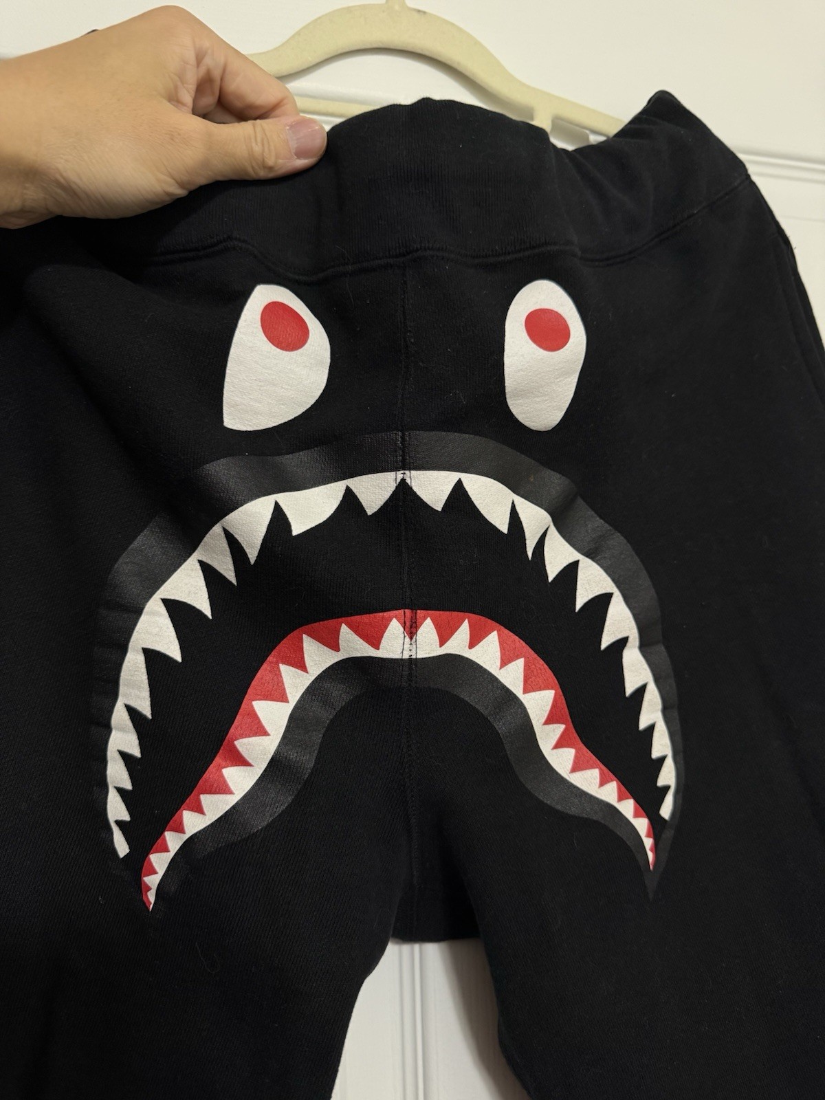 A Bathing Ape (BAPE) Shark Sweat Pants BLACK Relaxed Fit XL thumbnail 3