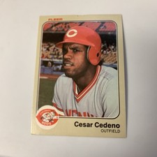 1983 Fleer Cincinnati Reds Cesar Cedeno