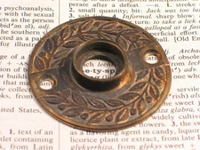 Bronze Eastlake Doorknob Rosette Plate - Brass Victorian Door Knob Hardware #A3