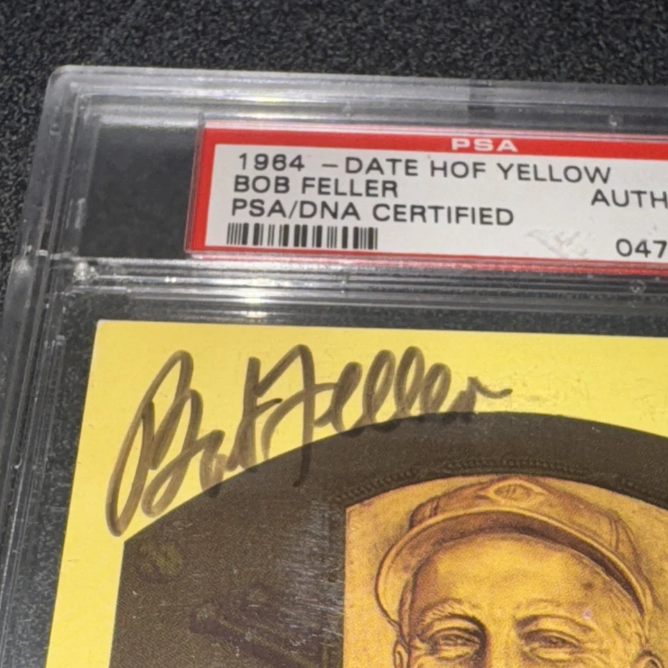 Bob Feller Autographed Signed Hall Of Fame Plaque Postcard PSA/DNA Encapsulated - Image 2 of 4