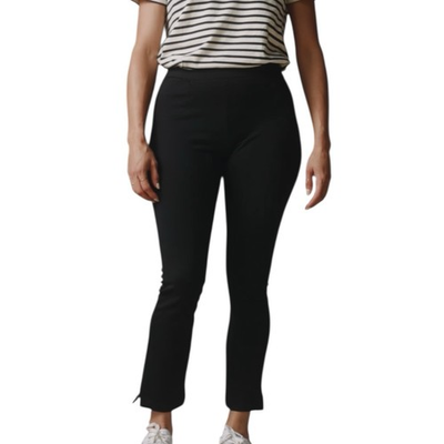 #ad #ad American Giant Black Ponte Kick Flare Pants Black Pull On Women’s Size 2 NWOT $39.99