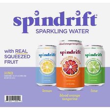 Spindrift Sparkling Water with Real Squeezed Fruit, Variety Pack 12 fl. oz., 24