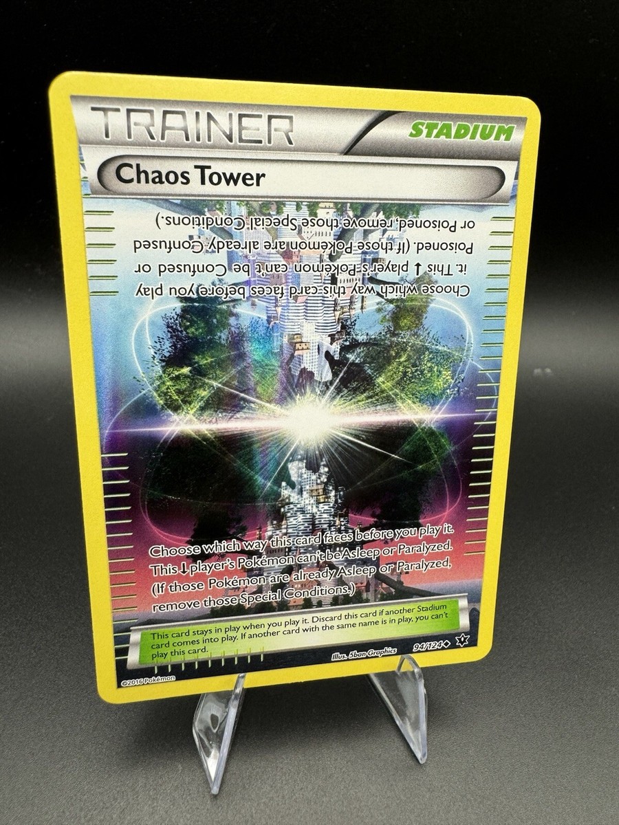 Pokemon TCG Chaos Tower 94/124 Uncommon Reverse Holo English XY Fates Coll  NM
