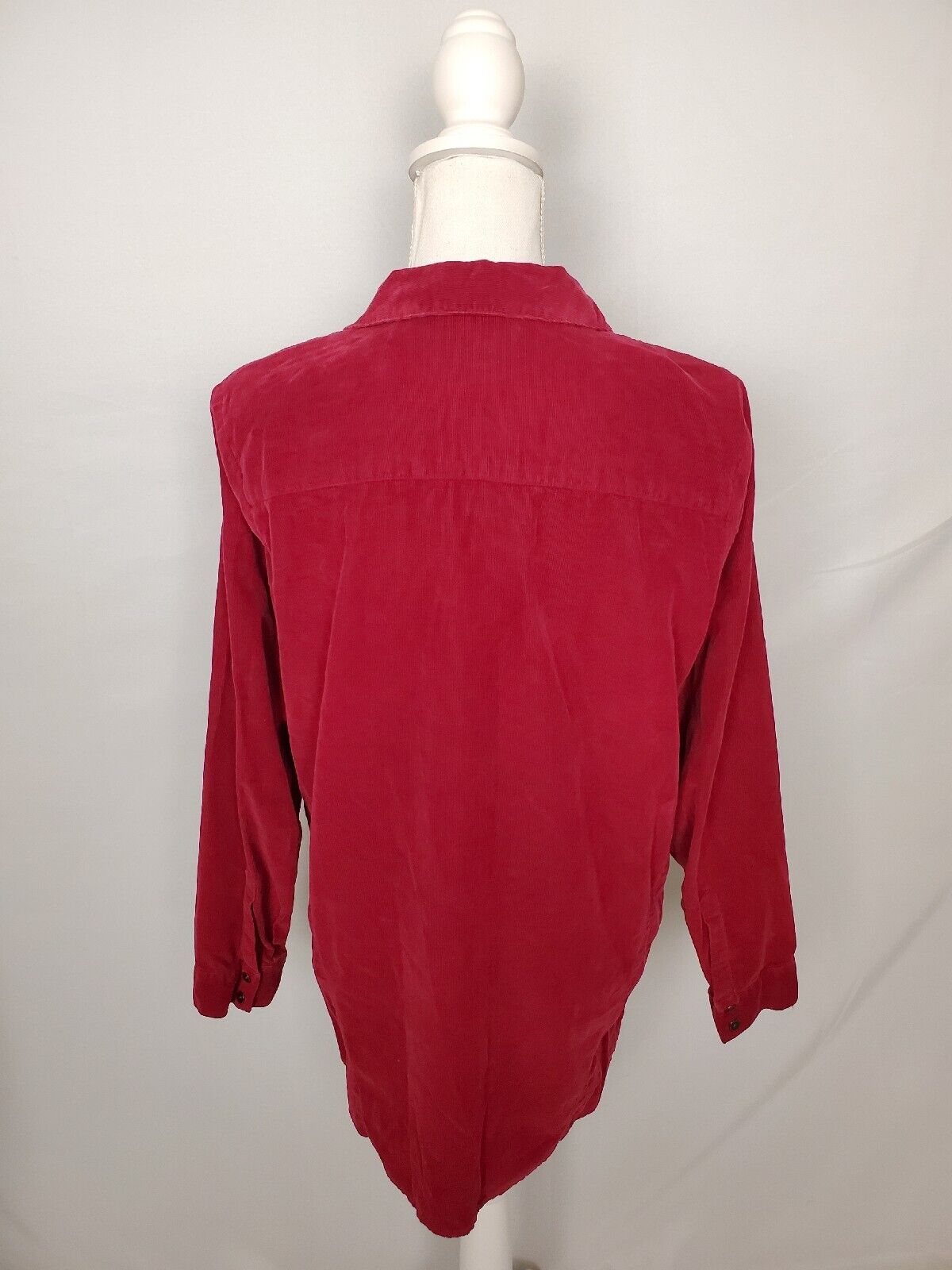 J. Jill Red Long Sleeve Button Up Corduroy Shirt … - image 5