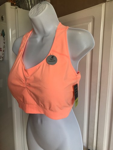 Nuevo con etiquetas Sujetador deportivo Xersion para mujer 3X ligeramente acolchado soporte ligero coral - Imagen 2 de 7