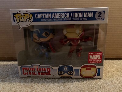 Funko POP! Deluxe Marvel Collector Civil War CAPTAIN AMERICA/IRON MAN  Pack