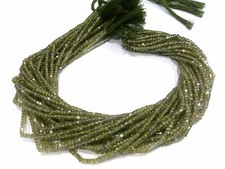 1 Strand Heena Green Sześcienna cyrkonia Rondelle 3mm Koraliki 12" cali Heena Green CZ