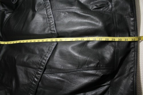 WILSONS Men's L Large Black Snap Button Leather Jacket w/Zip Out Lining GUC - Picture 6 of 12