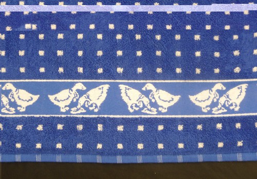 Juego de 2 toallas de cocina toalla de cocina toalla GANSOS azul-blanco 50x50cm - Imagen 3 de 5