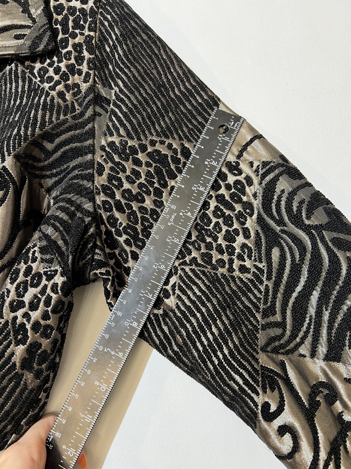 TanJay Womens Patchwork Blazer Jacket Size 16 Pol… - image 6